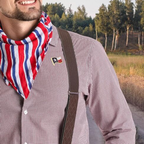 دبوس مينا معدني بعلم تكساس، إكسسوار قبعة لون ستار بلون ذهبي، 2.3 سم in Kuwait