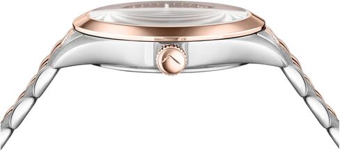 Ferragamo Classic Collection Men’s Watch, 42mm Two-Tone Stainless Steel Bracelet Watch with Rose Gold Sunray Dial, Swiss Made, Deployant Clasp, 5 ATM Water Resistant in Saudi Arabia