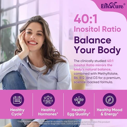 Myo-Inositol & D-Chiro Inositol Gummies for Women & Glp-1 Users – 40:1 Ratio with Magnesium, Ashwagandha, Vitamin B6 B12 & Methylfolate – Hormone Balance, Mood, Calm, Sleep & Metabolic,Sugar Free,60ct in Saudi Arabia