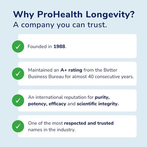 ProHealth Longevity Essentials NMN 500 (500mg, 30 Capsules) - Featuring Nexergy NMN 500mg Supplement, NAD+ Precursor, Dietary Supplement, Cellular Health, Metabolism Support in Saudi Arabia