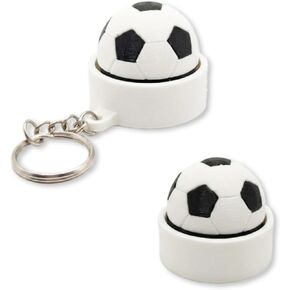 Soccer Clicker Fidget Keychain - Mini Stress Relief Fidget Toy with Crisp Click Sound, Portable Silicone Fidget Keychain for Adults, Ideal for Sports Fans, Students, Office Workers. in Saudi Arabia