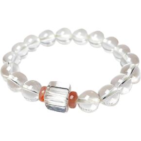 Clear Quartz Stretch Bracelet for Women, 8mm Natural Crystal Beaded Bracelet with Bonus Gemstone Beads for Style Change, Comfortable Elastic Fit, Spiritual Gift for Clarity & Positive Energy in Kuwait