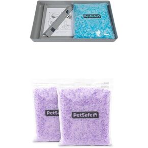 Official PetSafe ScoopFree Complete Reusable Tray - Includes 4.3 lb of Premium Blue Crystal Litter - Compatible with All PetSafe ScoopFree Complete Automatic Self Cleaning Litter Box System in Saudi Arabia