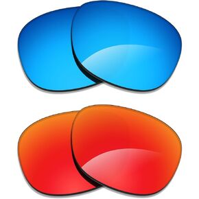 Alphax 2 Pair Polarized Replacement Lenses for Ray Ban RB4312 57mm Sunglasses- Blue+Red in Saudi Arabia