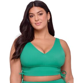 S3 Swim Women's Supportive Cinch Shirred Tie Side Bikini Top with Adjustable Length in Saudi Arabia