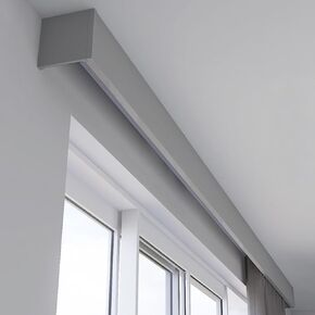 Three-in-One Metal CurtainTrack System - Wall/Ceiling Mount, Blackout Valance, Stylish Decorative Window Treatment for Living Room & Bedroom, Functional & Elegant Solution in Kuwait