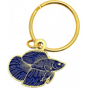 Betta Fish Metal Enamel Keychain Betta Fish Gift for Aquarium and Fish Lovers in Kuwait