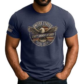 250 Anniversary USA Shirt, Patriotic Shirts for Men, USA Eagle Graphic Shirt for Men in Saudi Arabia