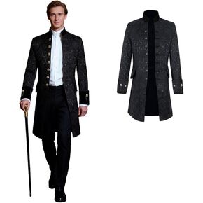 Men's Vintage Steampunk Jacket Tailcoat Halloween Costumes Victorian Coat Gothic Cosplay Coat Uniform in Kuwait