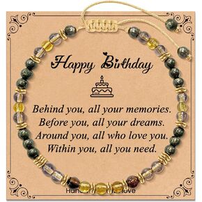 Healing Energy Bracelet Gifts for Women: Natural Stone Spiritual Golden Abundance & Protection Bracelet - Birthday Mothers Day Christmas Day Gifts for Women Friends Sister Daughter Mom in Saudi Arabia