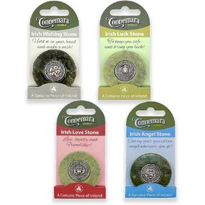 Connemara Marble 4 Irish Wishing Stones with Medallion Centers in Saudi Arabia