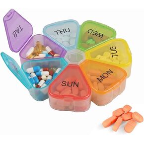 Large Weekly Pill Organizer, 7 Day Pill Box Case with Spring Open Design & Large Compartments – Holds Vitamins, Cod Liver Oil, Fish Oil, Supplements, Travel Friendly in Kuwait