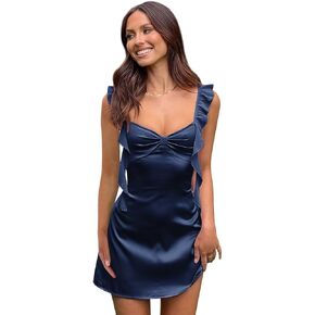 Satin Homecoming Dresses Ruffles Spaghetti Straps Short HOCO Graduation Cocktail Dress for Teens in Saudi Arabia