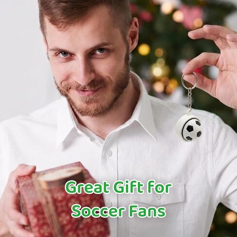 Soccer Clicker Fidget Keychain - Mini Stress Relief Fidget Toy with Crisp Click Sound, Portable Silicone Fidget Keychain for Adults, Ideal for Sports Fans, Students, Office Workers. in Saudi Arabia