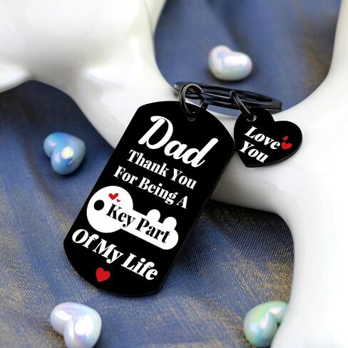 Fathers Day Gift for Dad Best Dad Ever Gifts Fathers Day Gift from Daughter Son Sentimental Keychain Birthday Gift Ideas for Father in Saudi Arabia