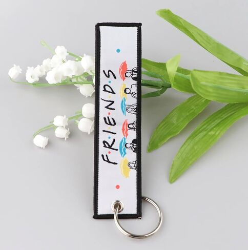 Friends Umbrellas Intro Title Logo Chandler Bing Matthew Perry Comedy TV Show Joey Rachel Ross Monica Phoebe Pivot Couch He's Her Lobster Painting Frame Door Keychain Key Tag Chain Fob Ring in Kuwait