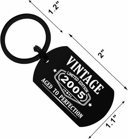 21st Birthday Gifts for Him Her, Vintage 2004 Cheers to 21 Years Keychain, Turning 21 Birthday Party Decoration in Kuwait