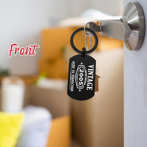 21st Birthday Gifts for Him Her, Vintage 2004 Cheers to 21 Years Keychain, Turning 21 Birthday Party Decoration in Kuwait