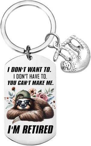 Sloth Keychains funny retirement gifts for women men Farewell Gifts For Coworkers Boss Goodbye Keychain Funny Retirement Gift For Men Happy Retirement Keychian in Saudi Arabia