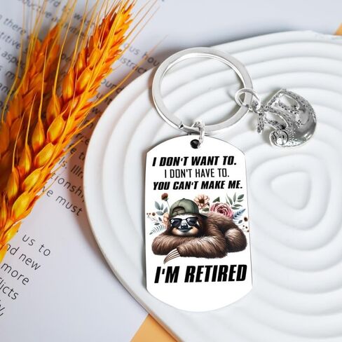 Sloth Keychains funny retirement gifts for women men Farewell Gifts For Coworkers Boss Goodbye Keychain Funny Retirement Gift For Men Happy Retirement Keychian in Saudi Arabia