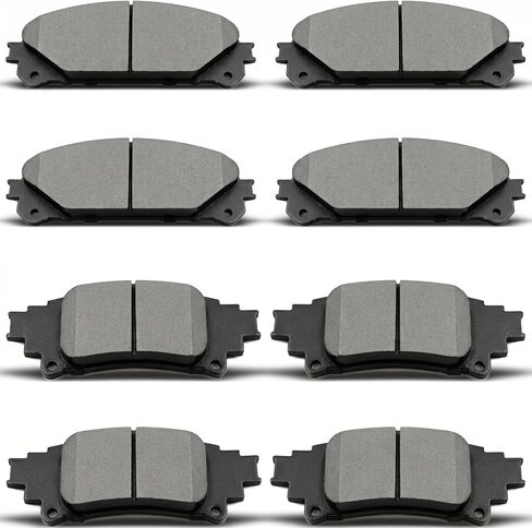 Front Rear Ceramic Disc Brake Pad Set Replacement for 2018-2022 Toyota Camry Hybrid/XLE/XSE,for 2019-2022 Rav4 Lexus ES350 ES250 UX200 UX250h in Saudi Arabia