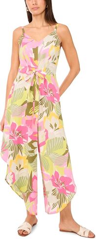 Vince Camuto Women's V-neck Front Tie Jumpsuit in Kuwait