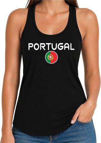 تيشيرت للسيدات بأكمام قصيرة بتصميم مشجع لكرة القدم من Tees & Tails وقميص بدون أكمام بظهر Racerback | in Kuwait