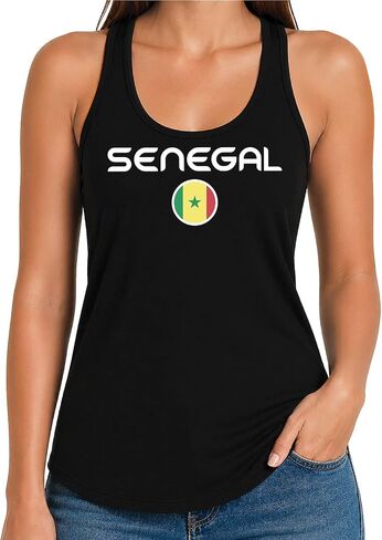 تيشيرت للسيدات بأكمام قصيرة بتصميم مشجع لكرة القدم من Tees & Tails وقميص بدون أكمام بظهر Racerback | in Kuwait