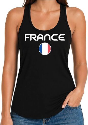 تيشيرت للسيدات بأكمام قصيرة بتصميم مشجع لكرة القدم من Tees & Tails وقميص بدون أكمام بظهر Racerback | in Kuwait