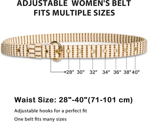 Fashion Waist Belt for Women, Elegant Ladies Belts with Gold Buckle, Casual Waist Belts for Jeans Pants Dress in Saudi Arabia