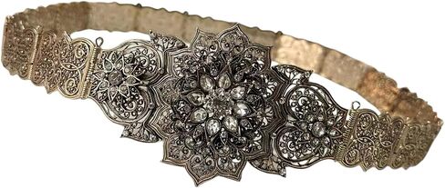 Traditional Carved Floral Waist Belt Belly Chain for Dress Belt for Women Waist Chain Wedding Accessories Elegant Crystal Wai in Saudi Arabia