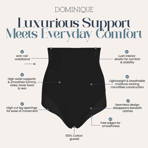 Dominique Women’s Firm Control High Waist Shaping Underwear #102 – Tummy, Waist & Hip Slimming Brief with Cotton Gusset in Saudi Arabia