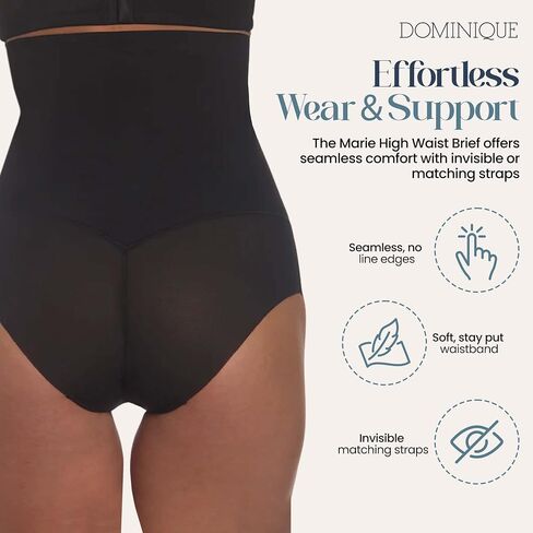 Dominique Women’s Firm Control High Waist Shaping Underwear #102 – Tummy, Waist & Hip Slimming Brief with Cotton Gusset in Saudi Arabia