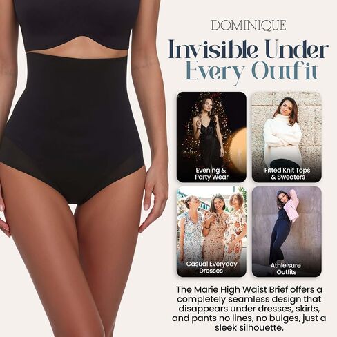 Dominique Women’s Firm Control High Waist Shaping Underwear #102 – Tummy, Waist & Hip Slimming Brief with Cotton Gusset in Saudi Arabia