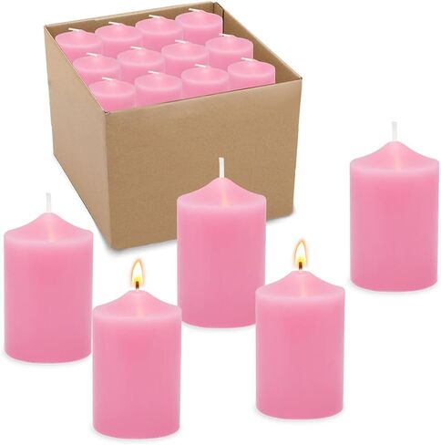 2.0 Inch White Votive Candles, Unscented Wax 12 Hour 1.5'' Diameter Candles for Wedding, Party & Home, 24 Packs in Saudi Arabia