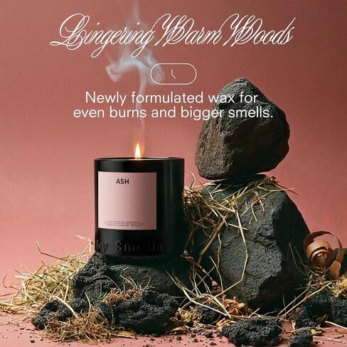 Boy Smells Ash Candle – 9oz – Charcoal, Palo Santo, and Smoked Hay – Woody Scented Candle in Saudi Arabia