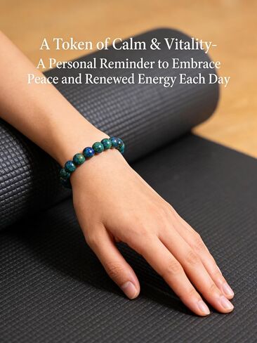 Green Aventurine Crystal Bracelets for Women, Natural Stone Handmade Beaded Bracelet for Good Luck Wealth Prosperity, Chakra Healing Gemstone, Stretch Elastic Yoga Friendship Gift in Kuwait