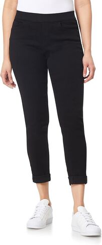 WallFlower Women's Pull on Denim Cropped High-Rise Insta Soft Juniors Jeans in Kuwait