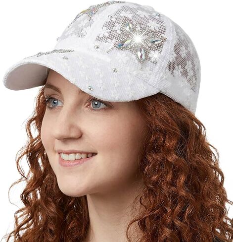Bling Bling Butterfly Baseball Cap Women Summer Sparkling Fashion Mesh Sun Hat Creative Adjustable Baseball Hats,One Size in Kuwait