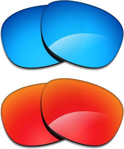 Alphax 2 Pair Polarized Replacement Lenses for Ray Ban RB4312 57mm Sunglasses- Blue+Red in Saudi Arabia