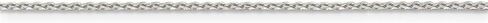 Chain Necklace White Sterling Silver Spiga (Wheat) Diamond-cut 18 in 1.25 mm in Kuwait