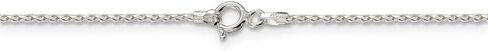 Chain Necklace White Sterling Silver Spiga (Wheat) Diamond-cut 18 in 1.25 mm in Kuwait
