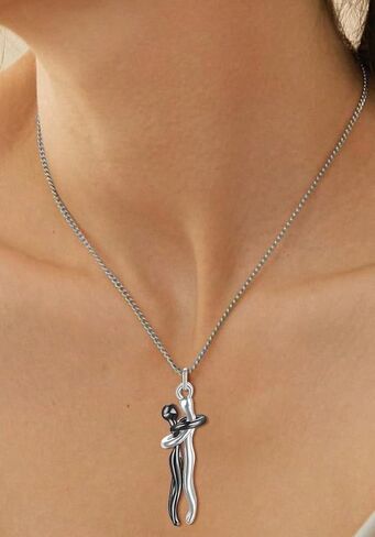 Love Style Hug Necklace Hug Necklace Couples Necklace for Him and Her Stainless Steel Necklace Jewelry Gifts in Saudi Arabia