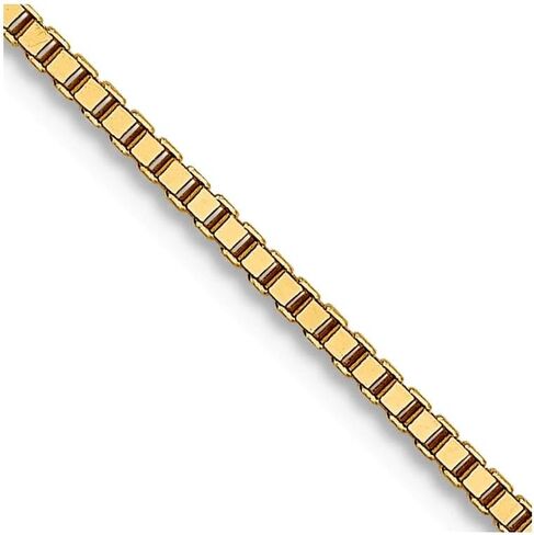 JewelryWeb 18K الذهب الأصفر الصلبة مخلب جراد البحر إغلاق. 80mm مربع سلسلة قلادة سلسلة قلادة للنساء والرجال in Kuwait
