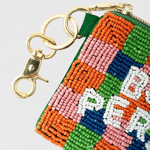 ban.do Beaded Zipper Pouch, Small Zip Pouch for Coins and Trinkets (Book Person) in Kuwait