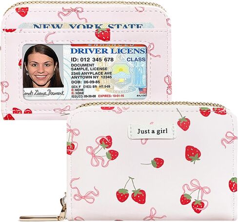 Sunwel Fashion Credit Card Holder for Women Small Accordion Card Cases with ID Window (PINK CHERRY) in Saudi Arabia