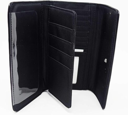 Tommy Hilfiger Women's Logo Jacquard Checkbook Wallet Clutch Bag - Black in Saudi Arabia