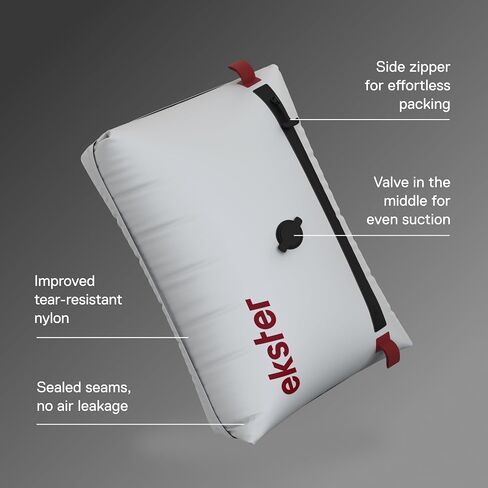Ekster TravelPack Vacuum Kit Plus – Vacuum Seal Bags for Clothing Travel with Electric Air Pump, Compression Packing Cubes Alternative, Space Saver, Fits 10+ Days | Travel Essentials 2026 in Kuwait