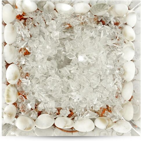 Jet International Lab Tested Original Crystal Gomati Chakra Laxmi Pyramid For Home, Office - Rudraksha | Shree Yantra | Kauri And Ratti For Vastu Money Good Wealth Good Luck And Prosperity - 4 Inch in Saudi Arabia