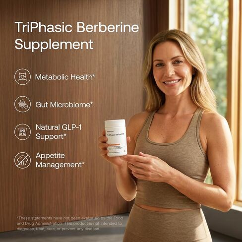 Berberine 1000mg, 9X Absorption Liposomal Berberine, Ultra Pure Dihydroberberine & Berberine HCl, Digestive-Friendly Berberine Supplement for Metabolic Support, Gut Balance,60 Veg Capsules in Kuwait
